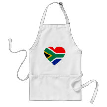 Coeur sud-africain de drapeau tabliers