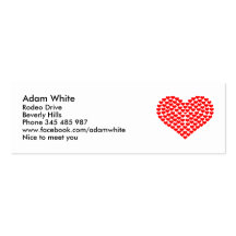 Coeurs Cartes De Visite Personnelles