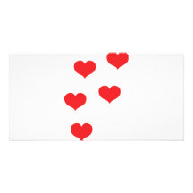 coeurs de flottement carte avec photo