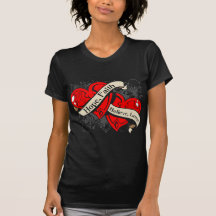 Coeurs de foi d'espoir de maladie cardiaque double t-shirts