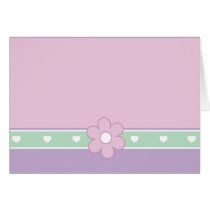 Coeurs et carte pour notes de fleurs - universel cartes