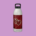 Coeurs heureux d'or de jour de Valentines bouteilles