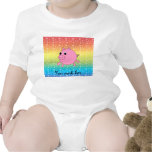 Coeurs mignons d'arc-en-ciel de porc t-shirts