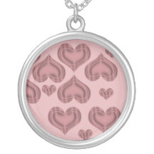 Coeurs roses sur le rose pendentifs