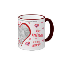 Coeurs tasse faite sur commande de photo d'amour d