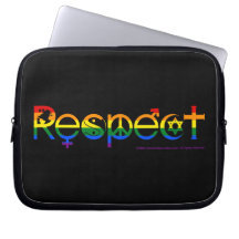 Coexist with Respect Gay Pride Computer Sleeve