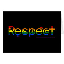 Coexist with Respect Gay Pride Greeting Card