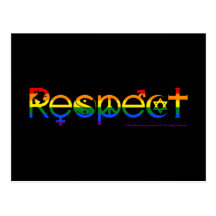 Coexist with Respect Gay Pride Postcards