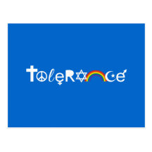 COEXIST WITH TOLERANCE POST CARD