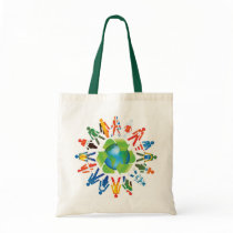 Coexist & World Peace Go Green Canvas Bags