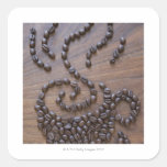 Coffe cup illustrated using coffee beans sticker