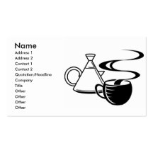 coffee and coffee pot business card design