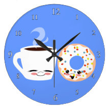 Coffee and Doughnut Pals Clock