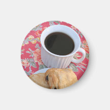 Coffee and Pastry Refrigerator Magnet