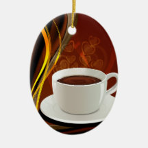 Coffee Art Cafe Christmas Ornaments