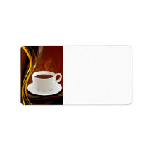 Coffee Art Cafe Custom Address Label