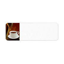 Coffee Art Cafe Return Address Label