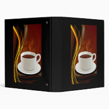 Coffee Art Cafe Vinyl Binders