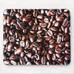 Coffee Beans Pattern - Dark Roast Mouse Pads
