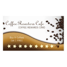 Coffee & Beverage Rewards Business Card - Mug Bean