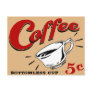 Coffee Bottomless Cup Post Cards