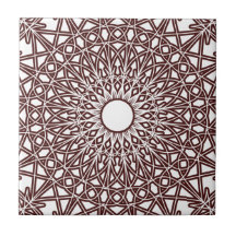 Coffee Brown Crocheted Lace Tile