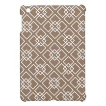 Coffee Brown Geometric Pattern Cover For The iPad Mini
