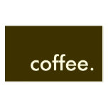coffee. business cards
