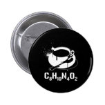 Coffee C8H10N4O2 Pinback Buttons
