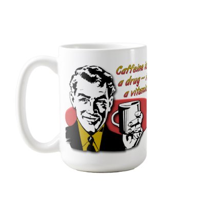 Coffee Caffeine Vitamin Funny Mug by FunnyBusiness