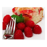 Coffee Cake And Berries Postcard