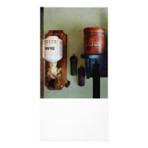 Coffee Can and Coffee Grinder Custom Photo Card