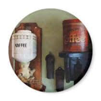 Coffee Can and Coffee Grinder Refrigerator Magnet