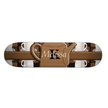 Coffee Coffee Coffee Mosaic Monogram Skate Decks