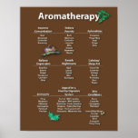 Coffee Coloured Aromatherapy Chart Poster