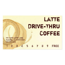 Coffee Cup Stain Re-New Shortcut Business Card Template