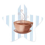 Coffee Cup Star Sticker