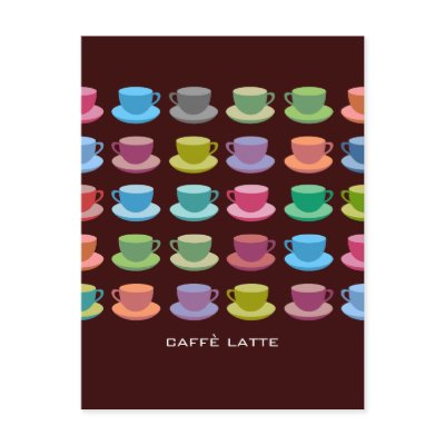 Coffee Cups Postcard by paperkiss