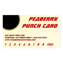 Coffee Drink Punch Card Business Card Templates