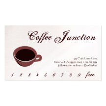 Coffee Drink Punch / Loyalty Card Business Card