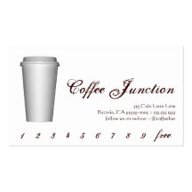 Coffee Drink Punch / Loyalty Card Business Card Template