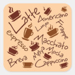 Coffee Drinks Collage Sticker