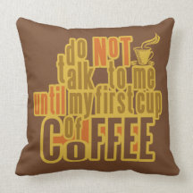 COFFEE FIRST throw pillow