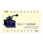 Coffee Grinder / Loyalty Punch Business Cards