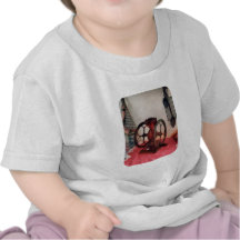 Coffee Grinder on Red Tablecloth Tshirts