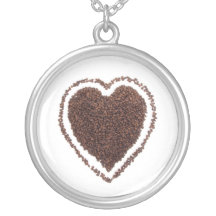 Coffee Heart Necklace