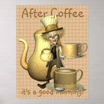 Coffee Lover Mad Hatter Poster