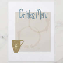 coffee menu full color flyer