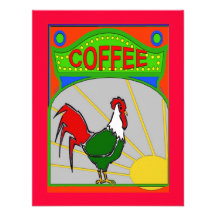 Coffee Morning Sun Shine Rooster Invites