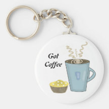 Coffee Mug and Muffin Keychain